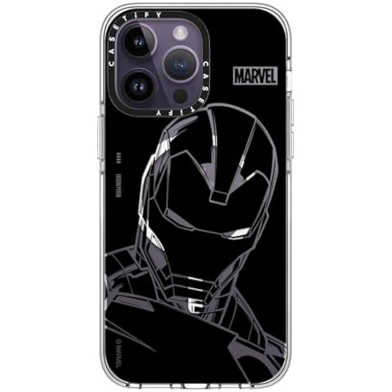 Casetify Clear iPhone 14 Pro Max Case 【Iron Man Co-Lab/Not Yellowing / 6.6ft Drop Protection/Compatible with Magsafe】 - Iron Man - Black - Clear - Image 2