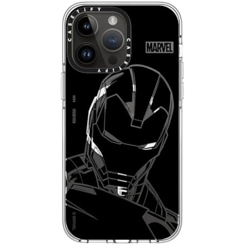 Casetify Clear iPhone 14 Pro Max Case 【Iron Man Co-Lab/Not Yellowing / 6.6ft Drop Protection/Compatible with Magsafe】 - Iron Man - Black - Clear - Image 3
