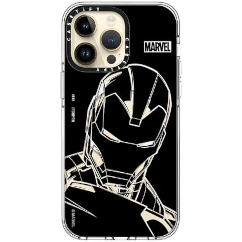 Casetify Clear iPhone 14 Pro Max Case 【Iron Man Co-Lab/Not Yellowing / 6.6ft Drop Protection/Compatible with Magsafe】 - Iron Man - Black - Clear - Image 4
