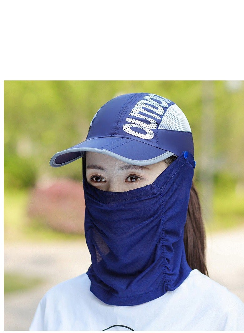Generic Women's Summer Outdoor Quick Dry Sun Protection Hat Face Covering Cycling Hat Lace Net Cap Breathable Cool Design