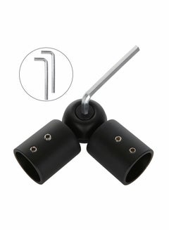 Excefore Heavy Duty Hinged Elbow Connector, 2 Pack Curtain Rod Corner Connector Elbow Connector for 1 Inch Bay Window Curtain Rods, Black  - Image 5