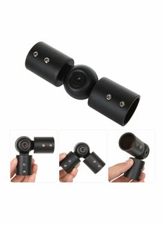 Excefore Heavy Duty Hinged Elbow Connector, 2 Pack Curtain Rod Corner Connector Elbow Connector for 1 Inch Bay Window Curtain Rods, Black  - Image 3