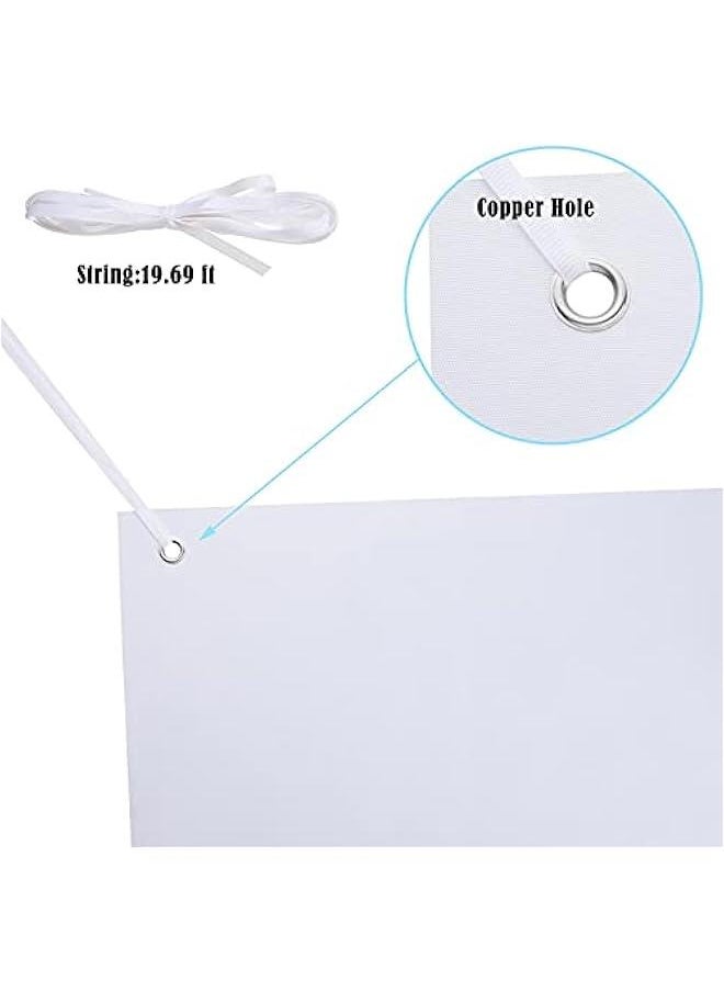 Arabest 2 Pieces Large Banners Signs Polyester Oxford Cloth Sublimation Banner with Rope for Indoor Wall Outdoor Easy Hang Sign DIY Banner Sign for Business Office Supply (White,2 x 4 Feet, 2 x 6 Feet)  - Image 3