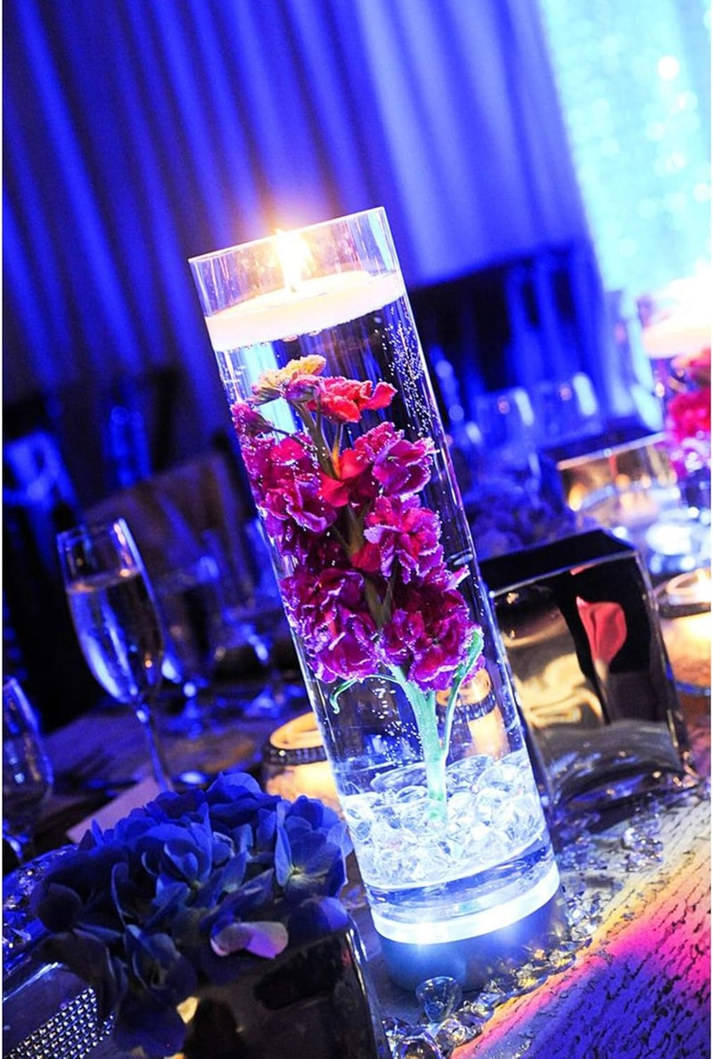 WGVI Cylinder Vase, 3" W x 12" H, Clear Bud Skinny Narrow Glass Candle Holder Planter Terrarium for Wedding Party Flowers Centerpieces Home Office Decor, 1 Piece - Image 4
