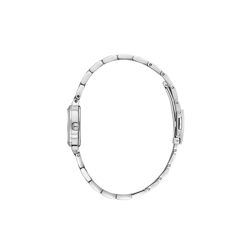 DANIEL KLEIN Women's Stainless Steel Silver Alloy Case Analog Rose Gold Square Sunray Dial Japanese Quartz Premium 30 Meters Water Resistant