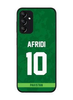 Cover for Samsung Galaxy M14 5G Case , Rugged Black Slim fit Soft Flexible Thin Protective Phone Cases - Player Name - AFRIDI, Jersey Number- 10