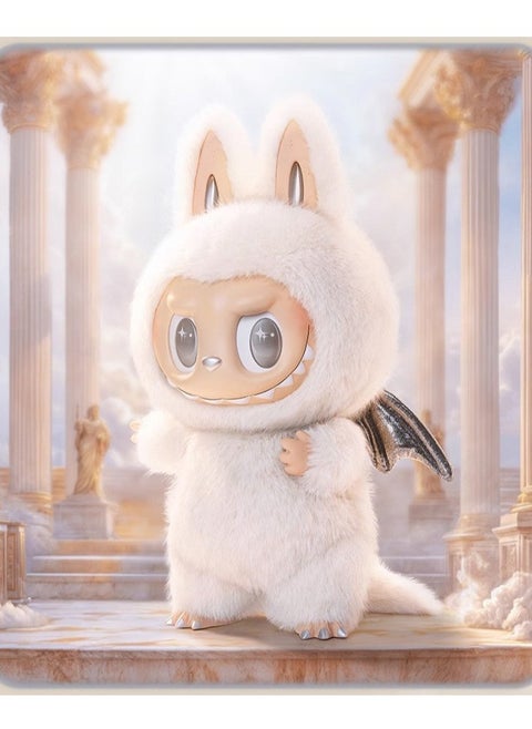 Plush Toy Made in China THE MONSTERS Labubu Plush Toys Doll Cherub Zimomo White Labubu China Version for Kids Adults Boy Girls Soft  Plush Birthday Gifts for Children