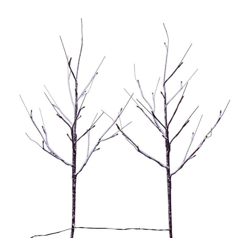 Vickerman Vickerman 30 Brown Frosted Twig Branch Battery Operated Warm White 3mm Wide Angle LED Lights 2 per Box