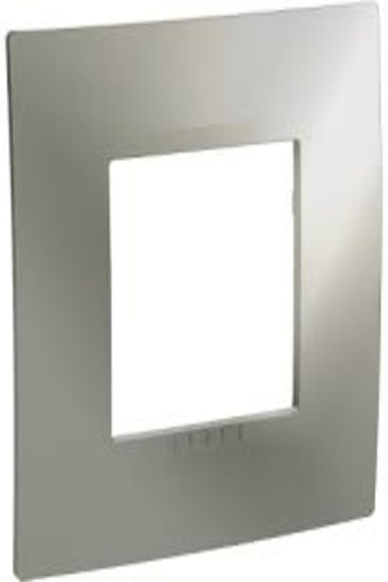 Schneider Electric MGU66.002.39BS Unica  Top - cover frame - 1 gang - matt nickel/aluminium 