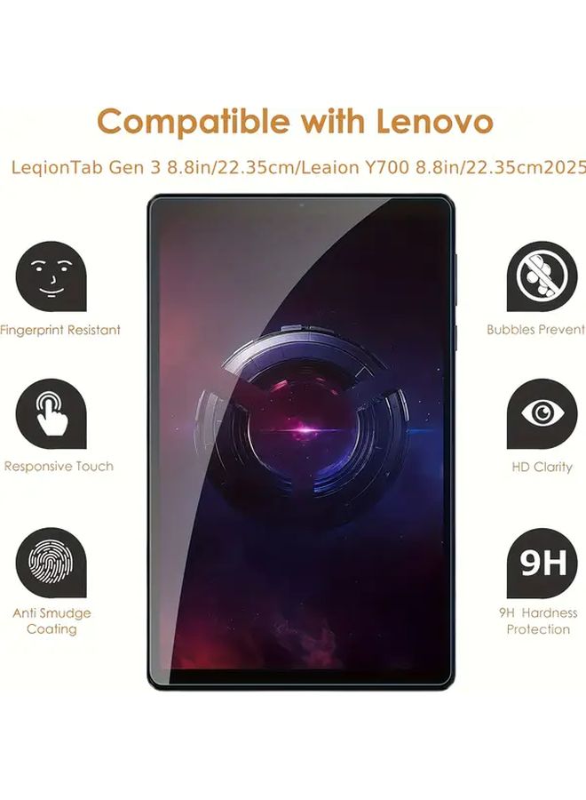 2 Pack Tempered Glass Screen Protector for Legion Y700 Gen 4 8.8 inch 9H Hard Scratch Resistant - Image 2