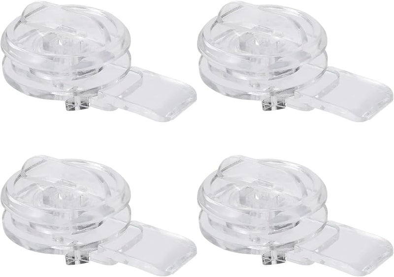 20Pcs Transparent Acrylic Hinge Hasp Lock For Door Cabinet Safe Deposit Box Hardware - Image 2