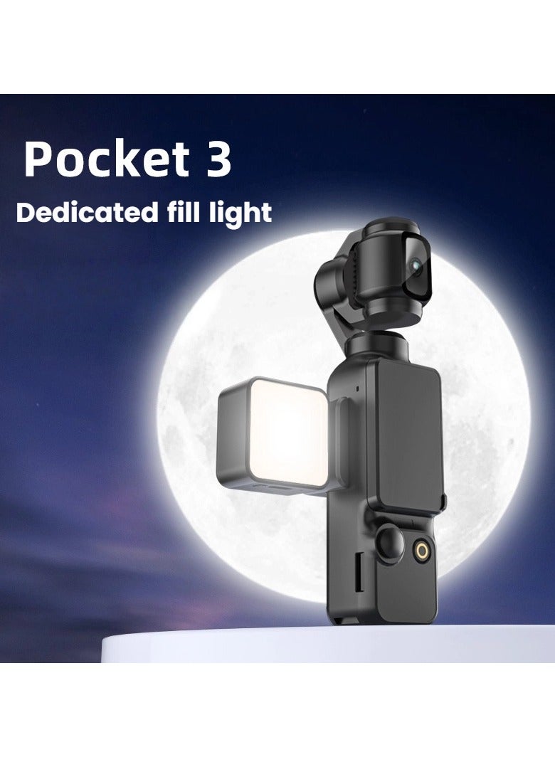 general Suitable for DJI OSMO Pocket 3 fill light camera selfie live broadcast beauty light color grading pocket light - Image 1