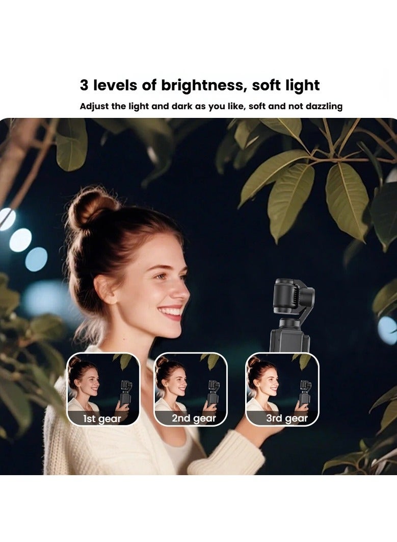 general Suitable for DJI OSMO Pocket 3 fill light camera selfie live broadcast beauty light color grading pocket light - Image 3