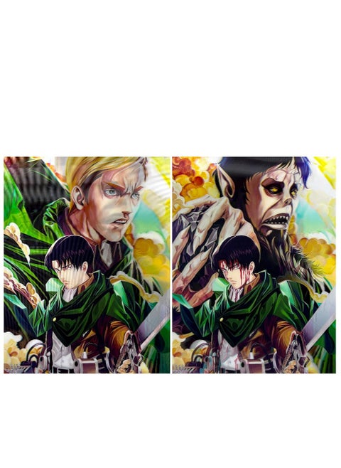 Anime Attack On Titan 3D Poster (2 in 1)