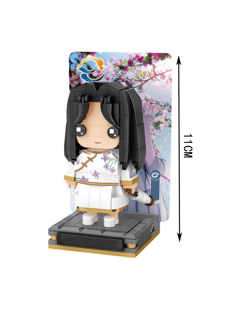 249pcs White Dress Girl Model Set Building Blocks Creative Diy Simulation Collection Building Assembly Children'S Toys Home Furnishings - Image 2