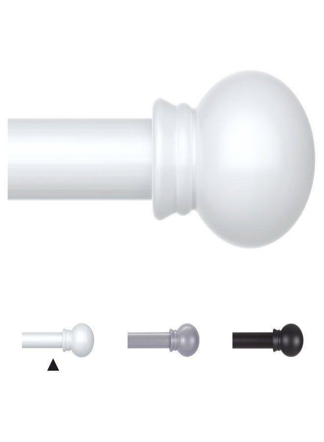 Thestoa Curtain Rods for Windows 30-46 Inch, 5/8" White Curtain Rods, Stainless Steel Small Curtain Rods for Bedroom, Living Room,Kitchen,Farmhouse, Outdoor Curtain rod White - Image 1
