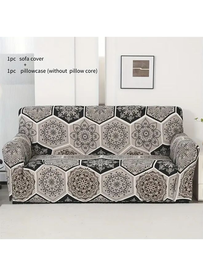 غطاية أريكة منفردة بوهيمية مستوحاة من الطابع المغربي مع غطاء وسادة قابل للتمدد - Image 2