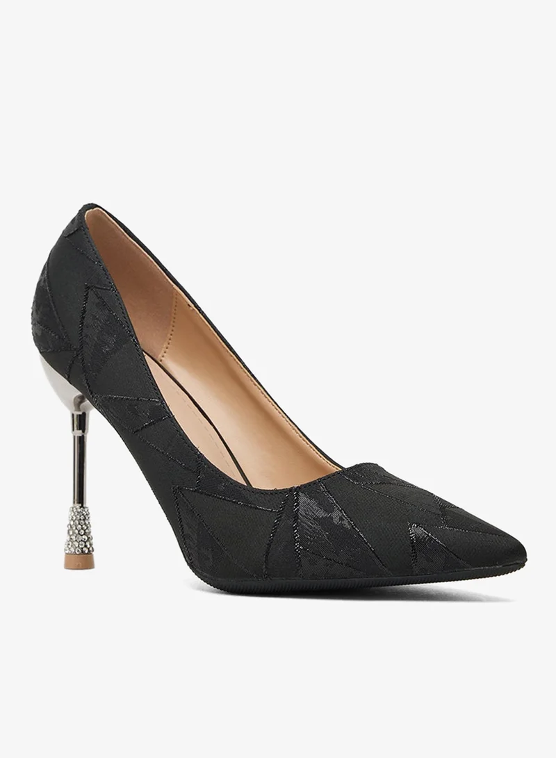 Khizana Black High Heeled Pump for Women | Best Price UAE