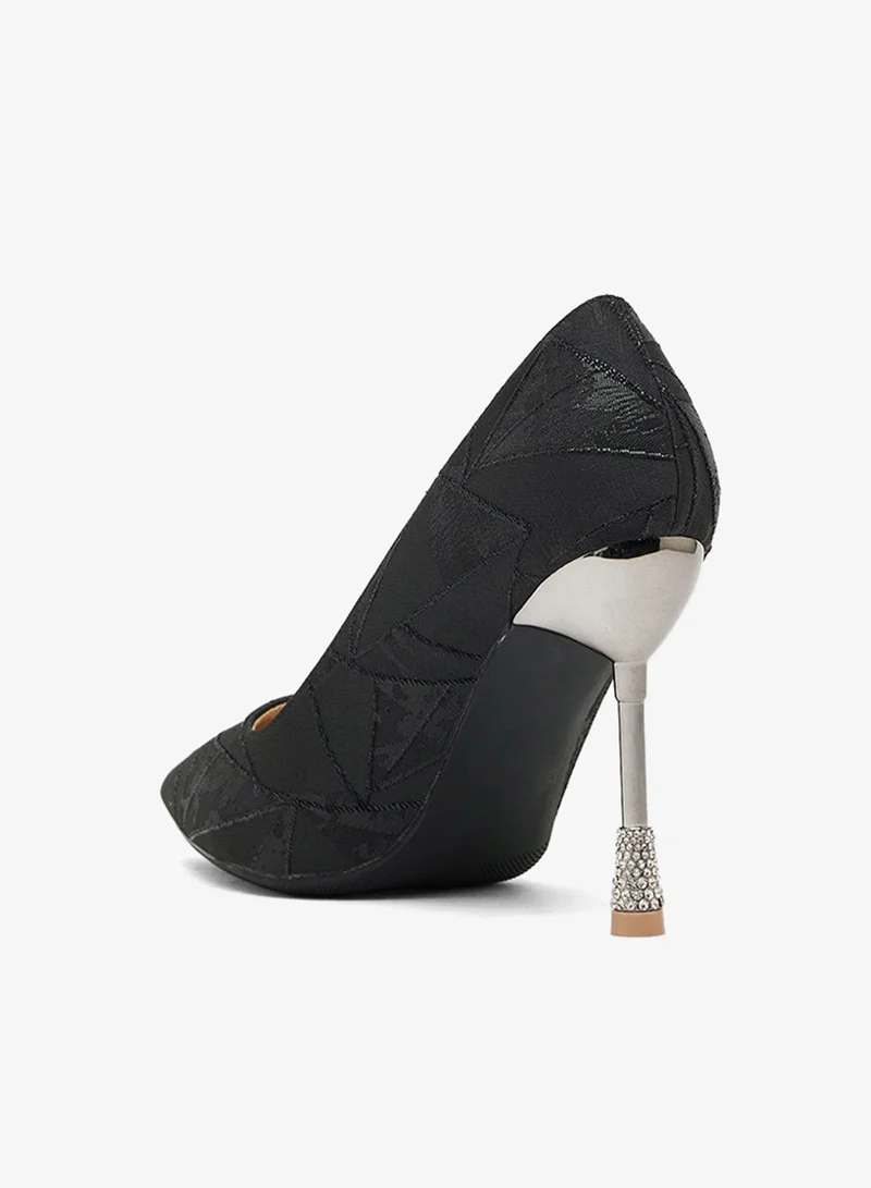 Khizana Black High Heeled Pump for Women | Best Price UAE