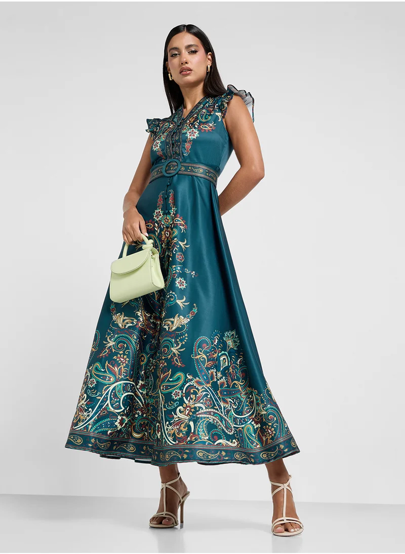 خزانة Abstract Print Dress