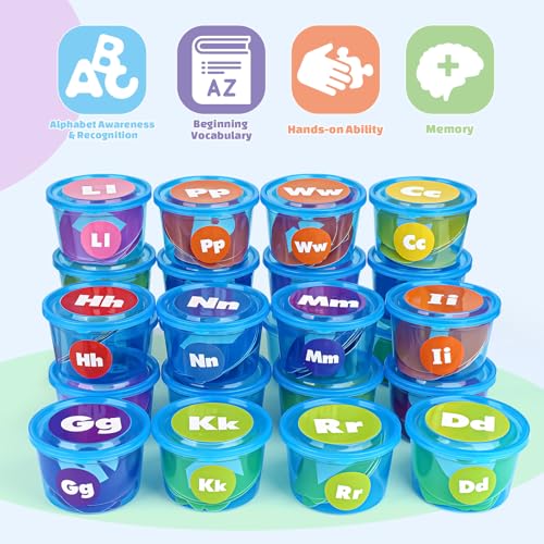 Joyreal Alphabet Learning Toys for Toddlers - 26 Alphabet Soup Sorters with 245 Flash Cards for Early Letter Awareness & Recognition - Fun Education Classroom Supplies Alphabet Sounds Teaching Games - Image 4