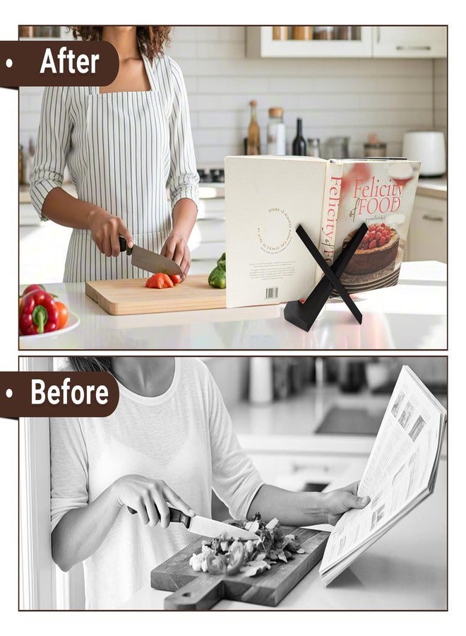 Yuoyar Wooden Cookbook Stand for Kitchen Counter - Detachable Recipe Book Holder - Kitchen Decor and Accessories - Image 3