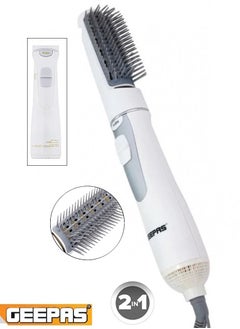 GEEPAS GEEPAS GH652N1 Hair Styler - Hot Air Brush With 3 Temperatures Cool Air Setting Overheat Protection White/Grey  - Image 1