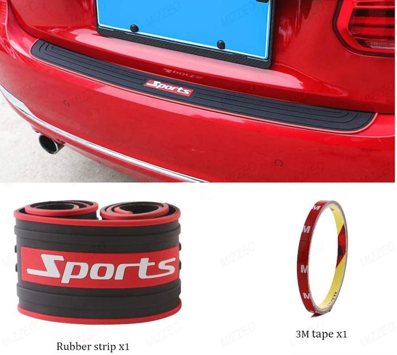 MIZZEO Trunk Rubber Protection Strip Rear Bumper Scratch-Resistant (Design - Sports) with Full 3M Tape Pack Compatible with Toyota Corolla (Type-I) 2003-2008 - Image 2
