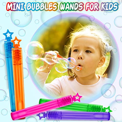 V-Opitos 300 Pack Mini Bubble Wands in 10 Color Bulk Party Favors for Kids Ideal Goodies Bags Stuffers Themed Birthday Valentine Easter Halloween Christmas School Classroom Prizes for Boys Girls - Image 5