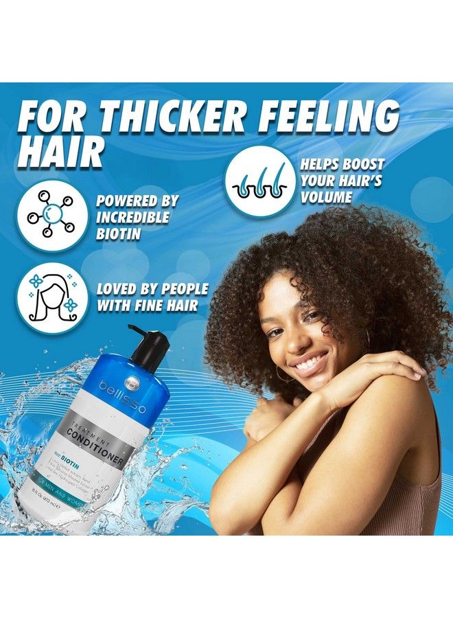 BELLISSO Biotin Conditioner Volumizing Conditioner And Thickening Treatment For Women And Men Products For Thicker Hair - Image 3