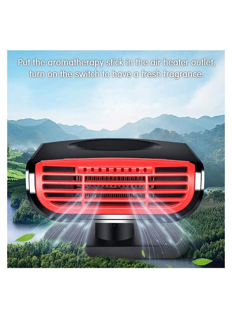 SYOSI - Car Heater Defroster,12V 150W Portable Car Heater Defroster Fans 2 in 1 Heating and Cooling Fast Defrost Defogger with Plug in Cigarette Lighter, Window Defroster for Car, SUV, or Trucks, Reddish Blac - Image 1
