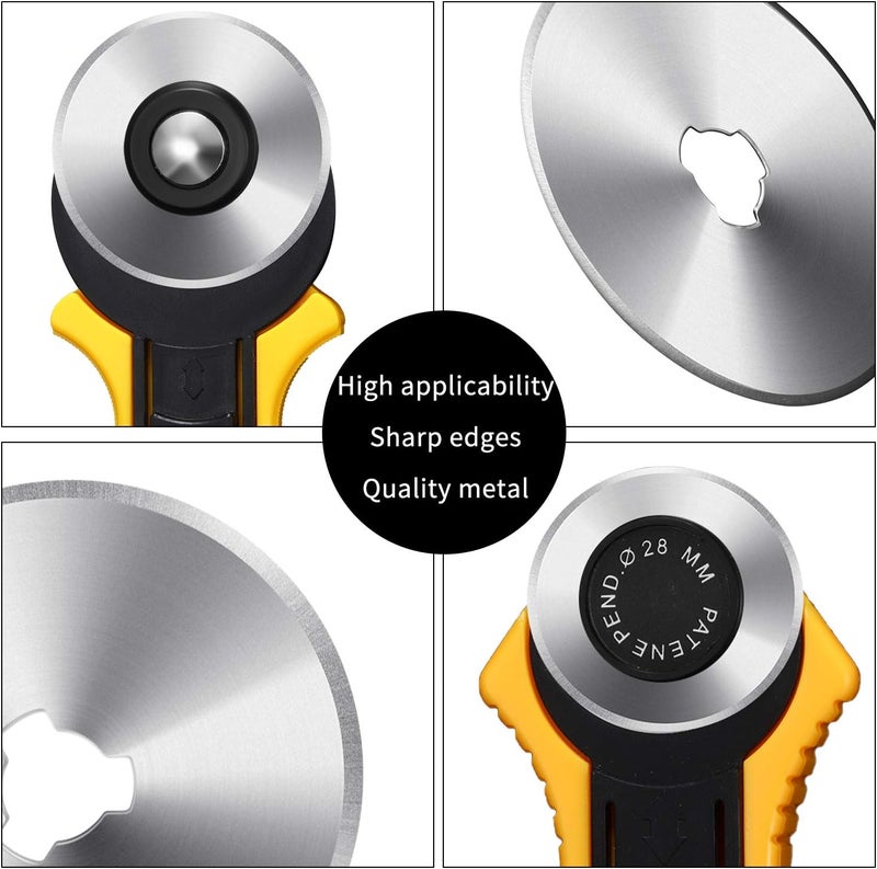 Mudder 36 Packs Rotary Cutter Blades Replacement Blades Compatible with Martelli Truecut Cutter for Patchwork Leather Quilting Sewing Arts Crafts (28 mm) - Image 3