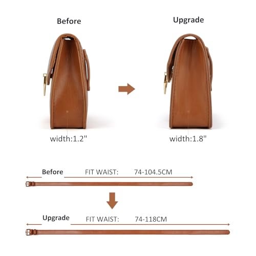 ECOSUSI Fanny Pack for Women PU Leather Belt Bag Waist Bag Fashion Waist Pack Pouch Small Purse for Party, Travel, Hiking - Image 3