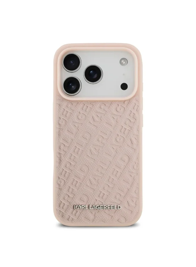 Karl Lagerfeld iPhone 17 Pro Max MagSafe Case / Full Wrapped PU Leather Back Cover With Karl Grain