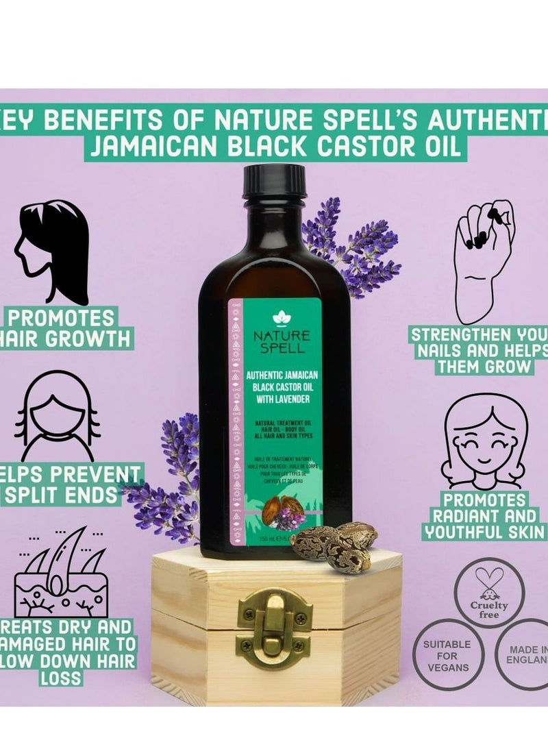Nature Spell Castor and Lavender Oil for Hair and Body 150 ML  - Image 3