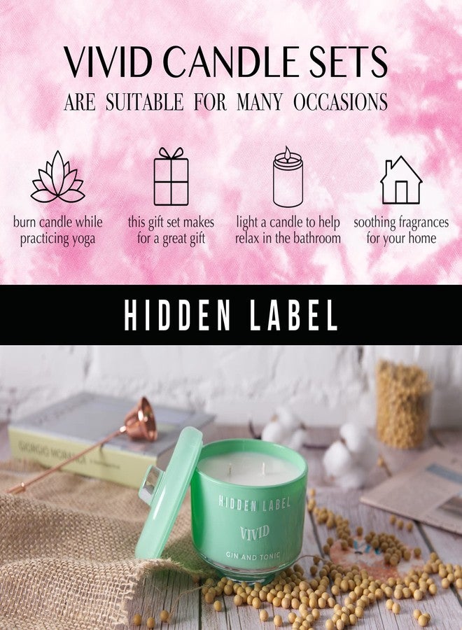 Hidden Label شمعة معطرة برائحة الجن والتونيك، شموع صويا منزلية، فتيلان، 8.1 أونصة، شموع طبيعية غير سامة، تدوم 30 ساعة، شمعة علاج عطري للنساء والرجال، هدية مثالية لديكور المنزل في فصل الخريف - Image 4