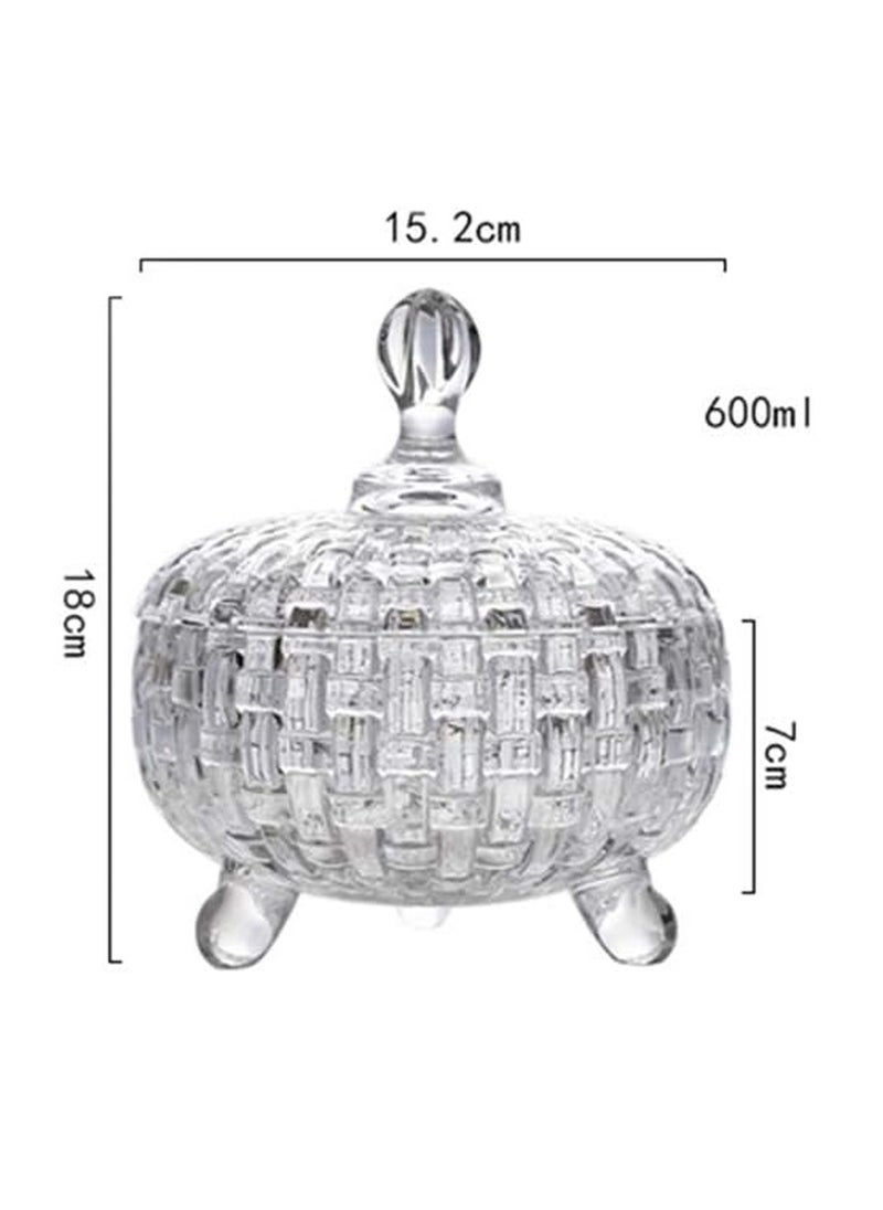 Glass Candy Sweet Jar with Lid (15.2cm)