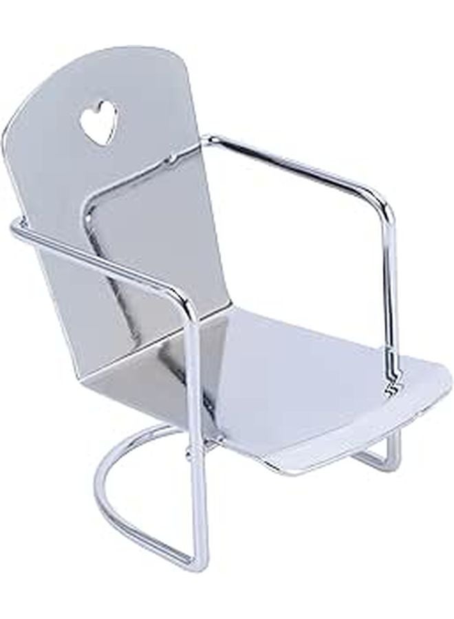 Mini Iron Chair Dollhouse Furniture Accessories Small Scale Decoration For Home Display - Image 1