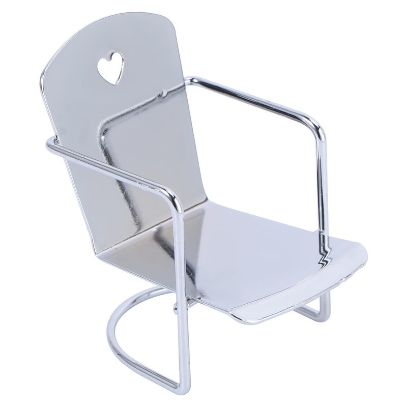 Mini Iron Chair Dollhouse Furniture Accessories Small Scale Decoration For Home Display - Image 2