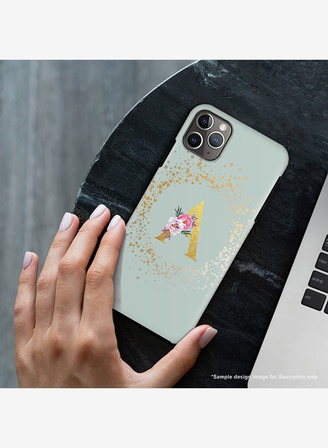 Stylizedd Monogram Tough Series for Apple iPhone 11 Pro Max Custom Initials Floral Pattern Tough Pro Dual Layer hybrid PC inner TPU protection Alphabet- Q (Light Green) - Image 2