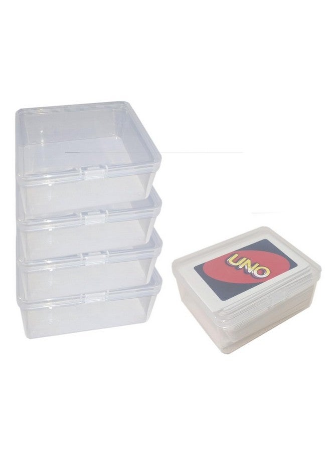 DKAOVH 4PCS Plastic Game Card Storage Box, UNO Card Case, playing card box, High Capacity Playing Card Case (NO Cards) - Image 1