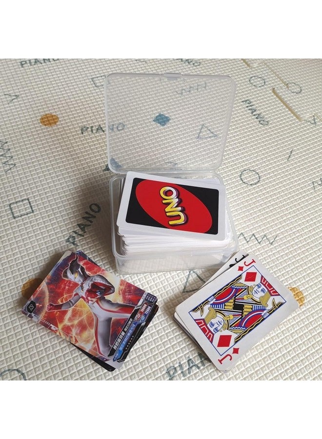 DKAOVH 4PCS Plastic Game Card Storage Box, UNO Card Case, playing card box, High Capacity Playing Card Case (NO Cards) - Image 2