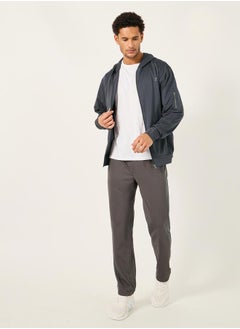 Styli Hooded Training Jacket with Sleeve Zipper Detail  - Image 3