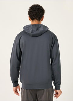 Styli Hooded Training Jacket with Sleeve Zipper Detail  - Image 5