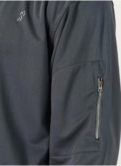Styli Hooded Training Jacket with Sleeve Zipper Detail  - Image 4