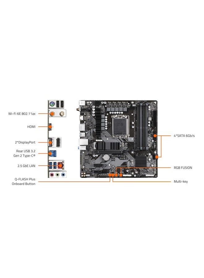 MICRO CENTER CPU Motherboard Combo - 14600K 14(6P+8E) Cores up to 5.3 GHz Unlocked Desktop Processor with GIGABYTE B760M DS3H AX DDR4 lga1700 Micro ATX Motherboard - Image 5