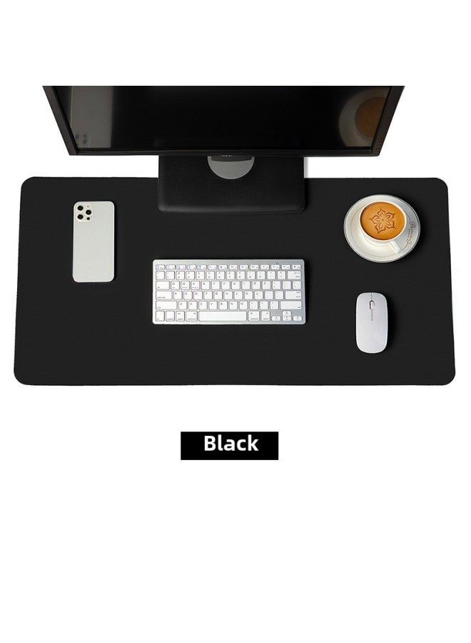 Extra Large Computer Desk Mat Waterproof Leather Mouse Pad Logo Customizable Dining Table Placemat Digital Pattern-Color:80 * 40cm Sewing Line-Pattern:Single-sided Black  - Image 1
