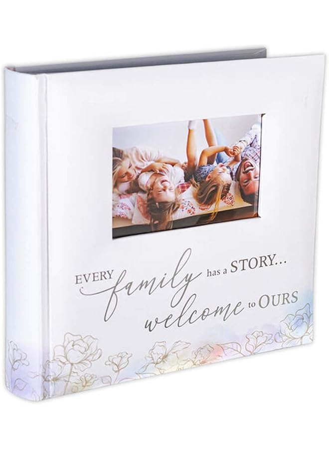 The Bros International Designs 2 Up 4x6 Photo Album With Memo Writing Area Every Family Has A Story Welcome To Ours Watercolor Cover Book Bound White - Image 1