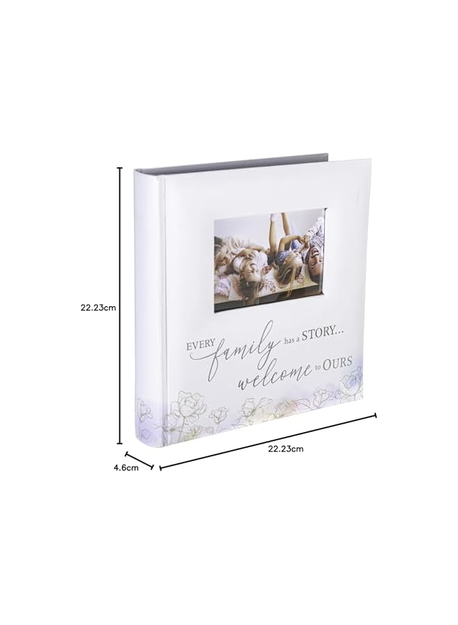 The Bros International Designs 2 Up 4x6 Photo Album With Memo Writing Area Every Family Has A Story Welcome To Ours Watercolor Cover Book Bound White - Image 2
