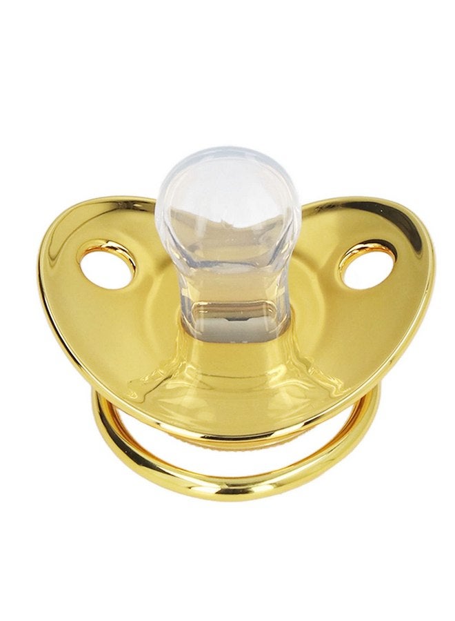 GLOGLOW Gold Letter Pacifier Infant Pacifier Home Travel Fashion Portable Silic Alloy G - Image 5
